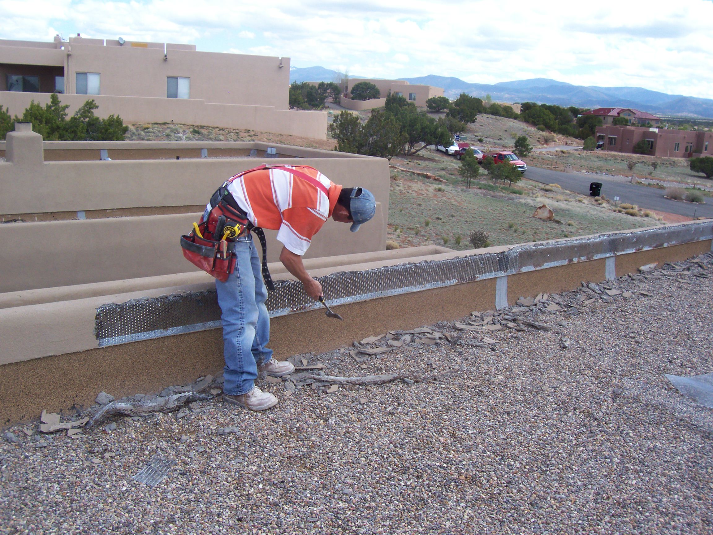man repairing substrate